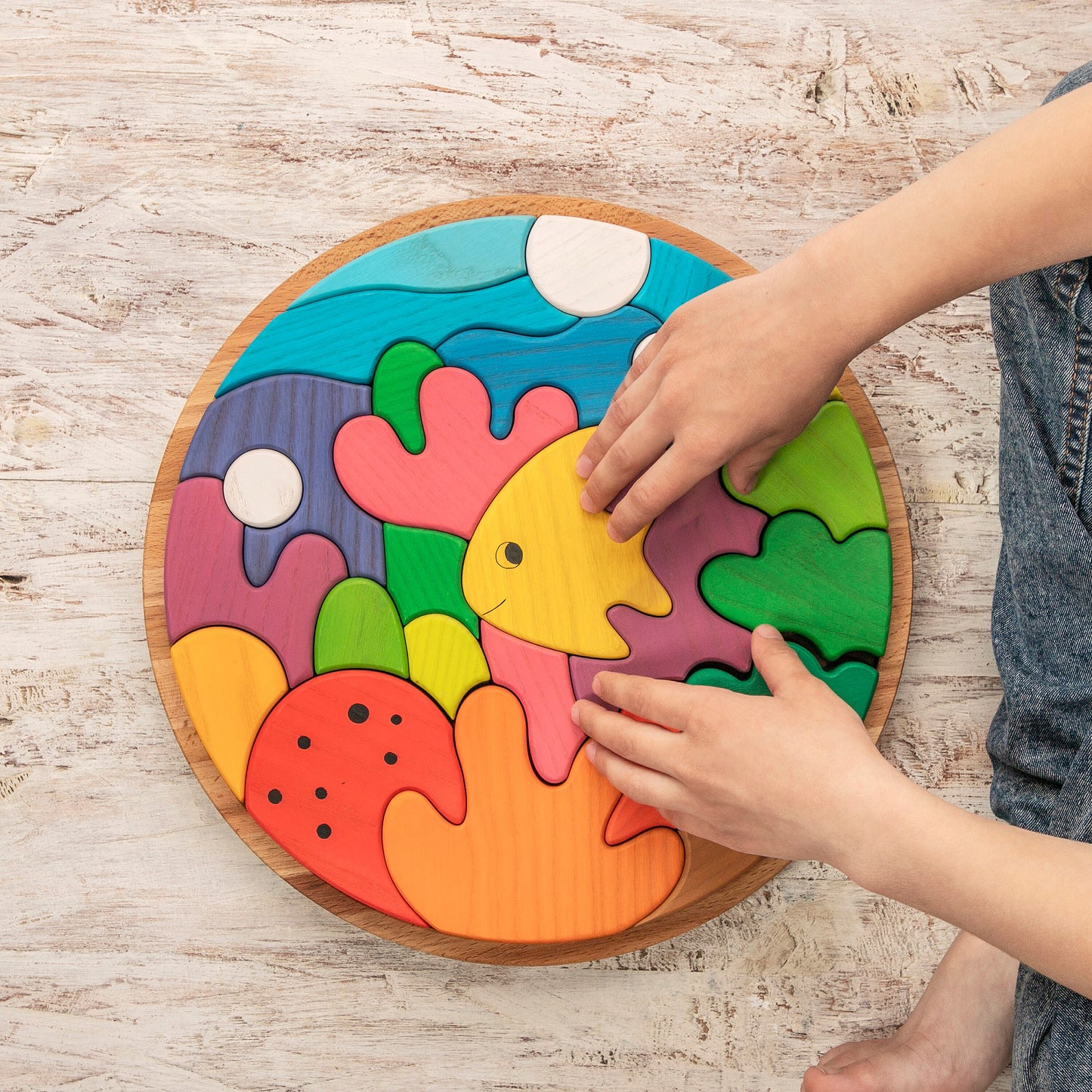 Kids Wooden Sea Puzzle - 25 Piece Ocean Life