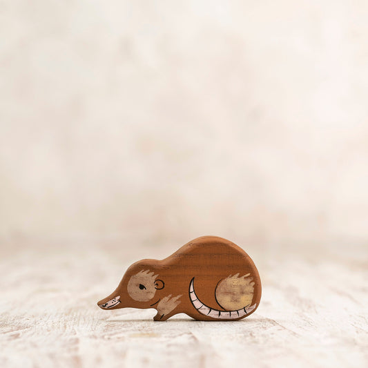 Wooden Brown Pygmy Shrew Toy