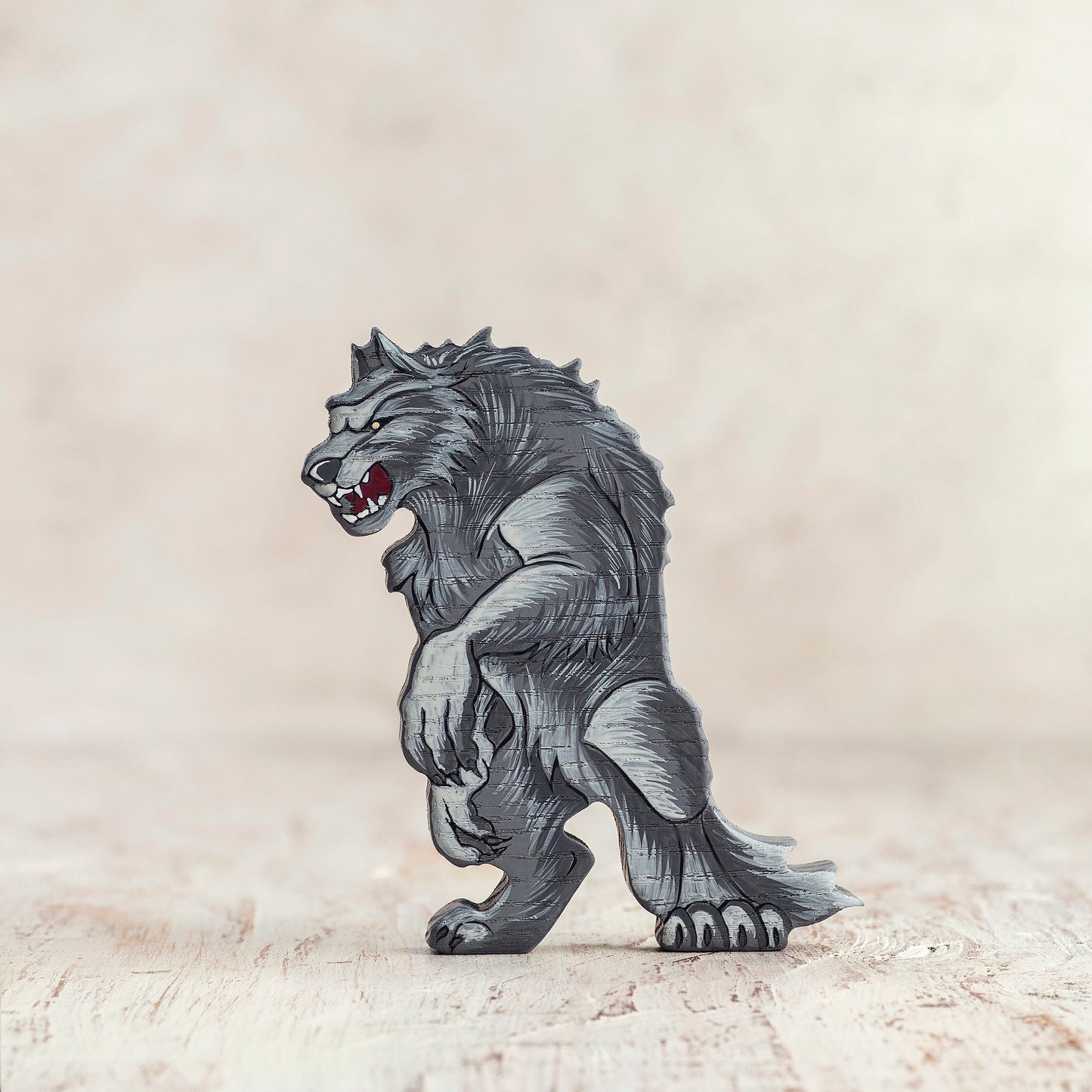 Wooden Werewolf Toy