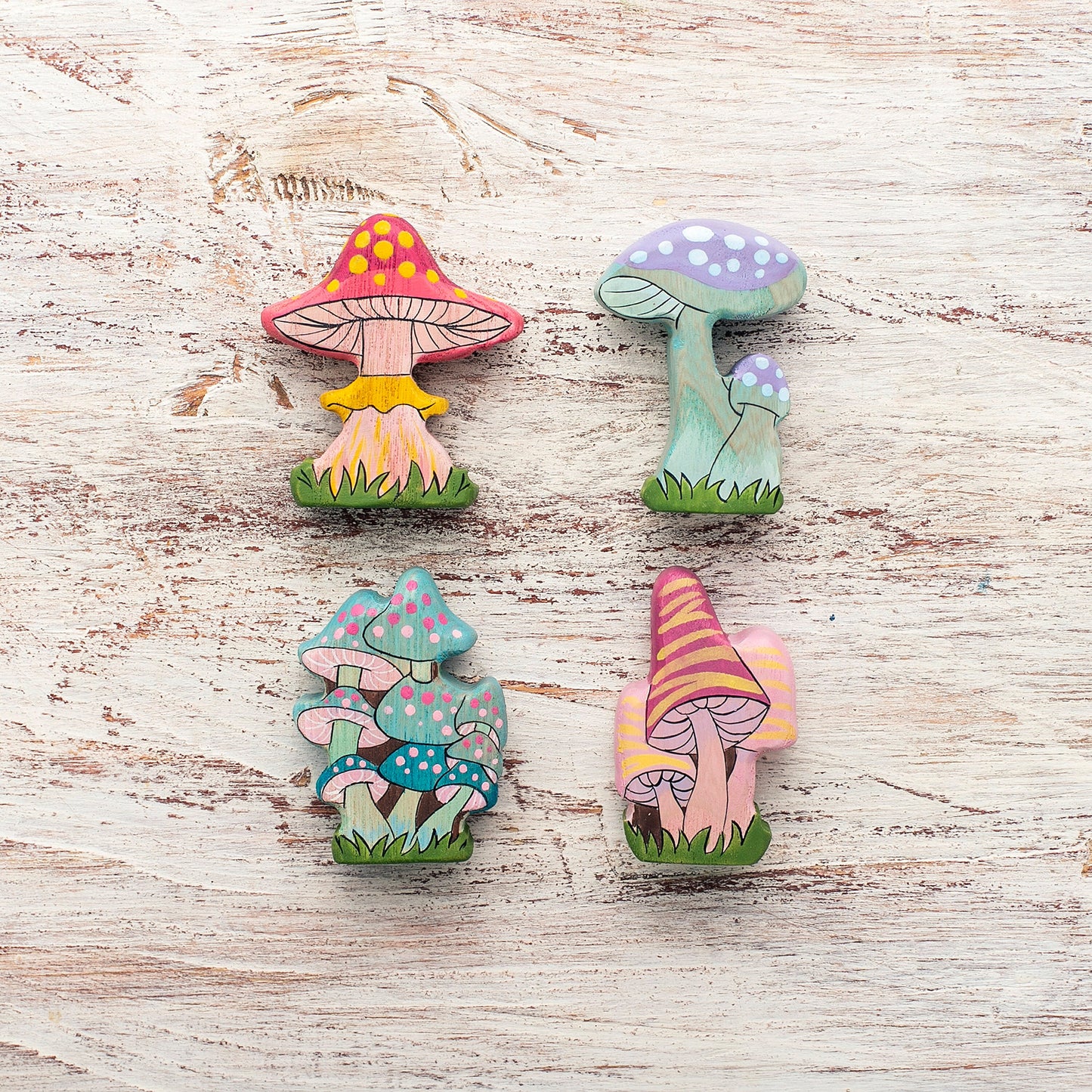 Wooden Mushroom Sets