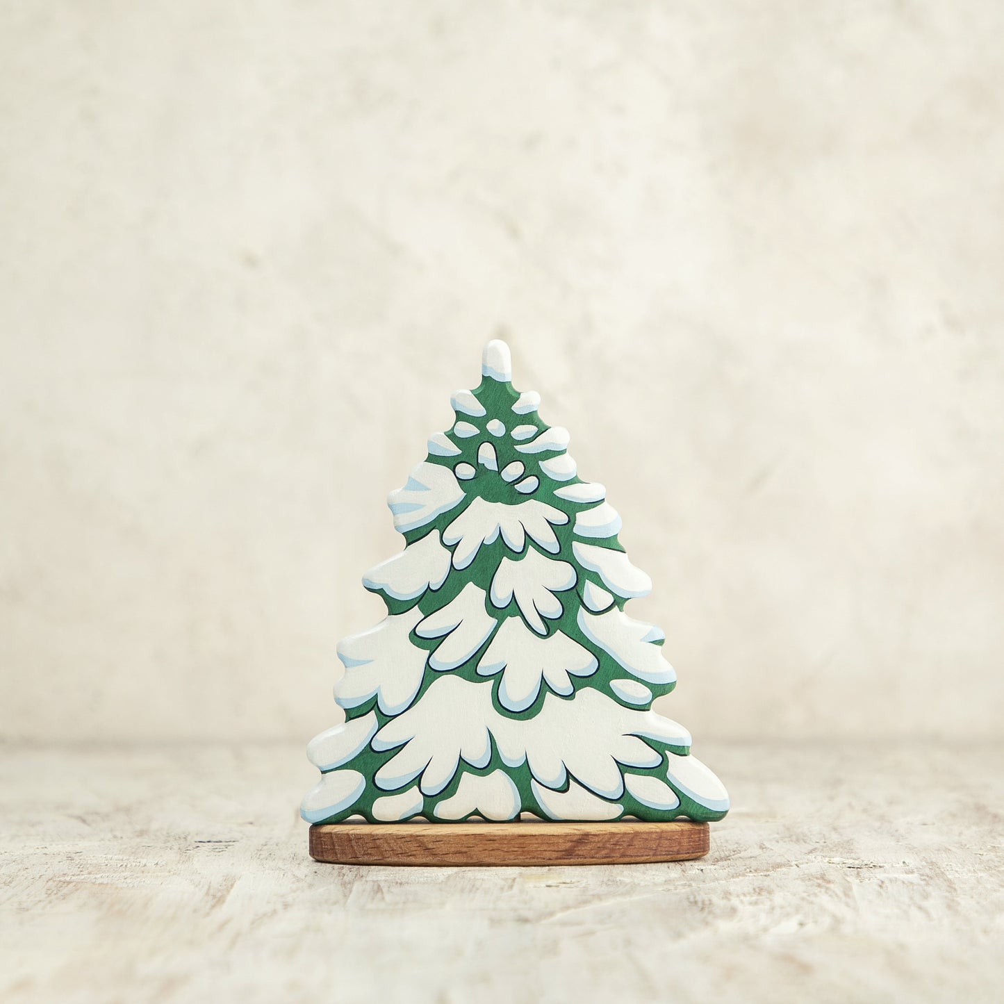 Wooden Snowy Fir Tree